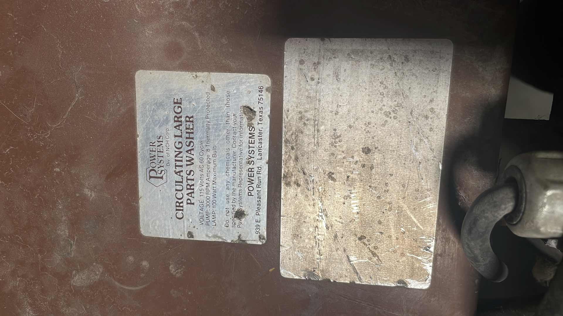 Photo 1 of POWER SYSTEMS CIRCULATING LARGE PARTS WASHER