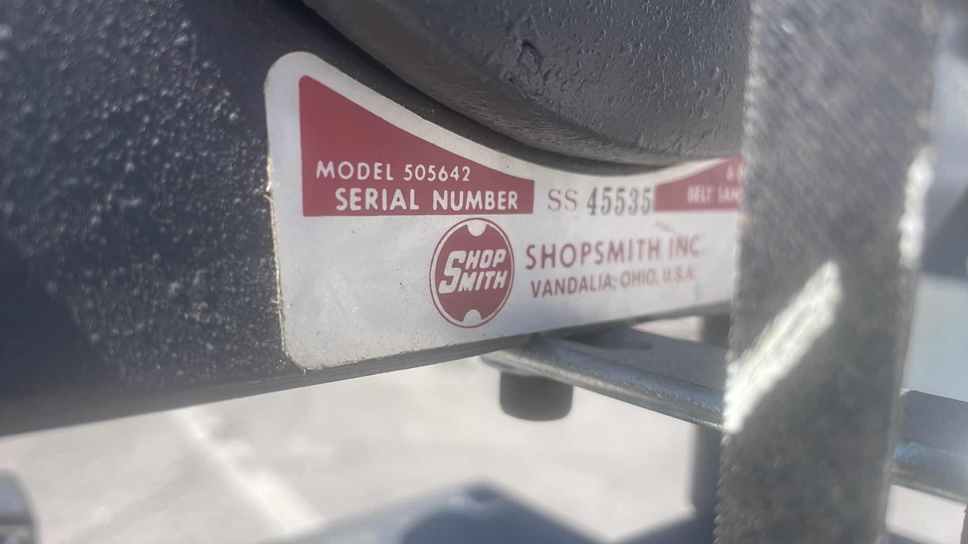 Photo 1 of SHOP SMITH 6” BELT SANDER MODEL 505642