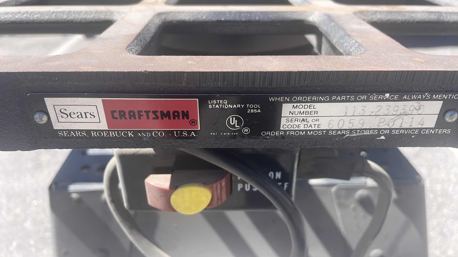 Photo 1 of SEARS CRAFTSMAN WOOD SHAPER 113.239390