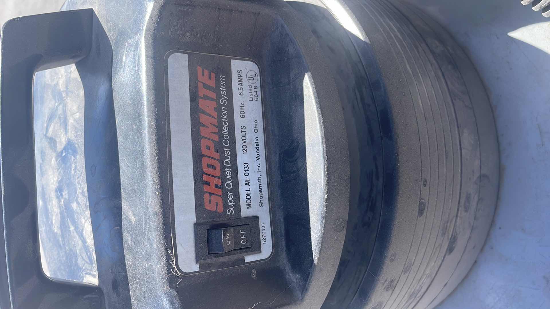 Photo 1 of SHOPMATE  SUPER QUIET DUST COLLECTION SYSTEM MODEL AE 0133