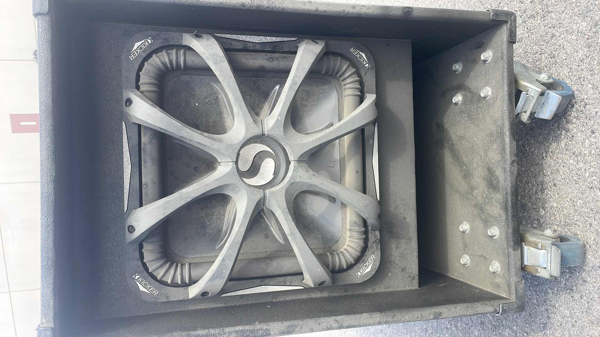 Photo 1 of KICKER L7 18” x 18” SUBWOOFER IN ROLLING BOX WITH HANDLES