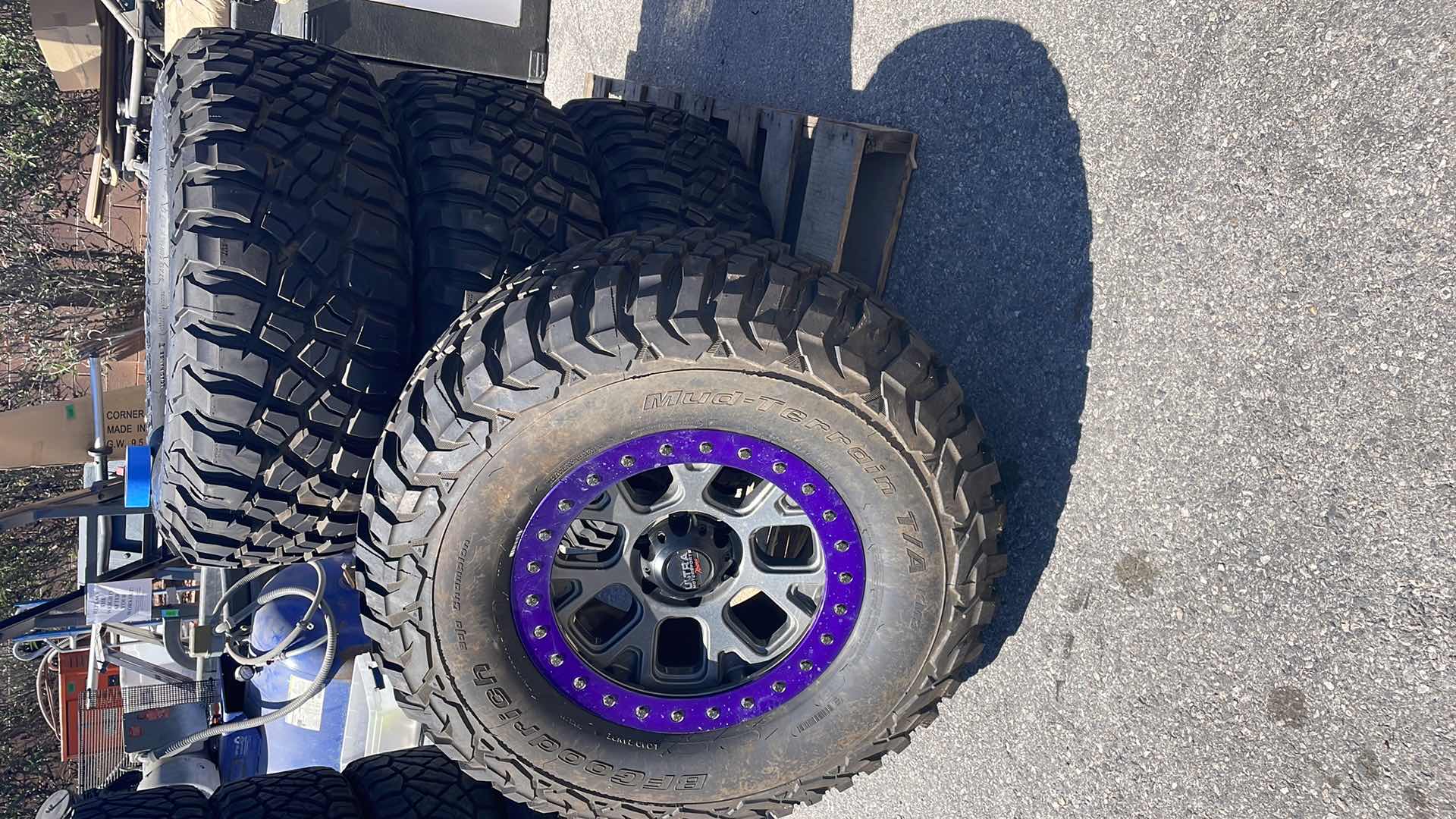 Photo 3 of BFGOODRICH BAJA CHAMPION MUD TERRAIN T/A 37x12.50R18LT MOUNTED AND BALANCED ON ULTRA EXTREME X109 18x9 6 LUG RIMS SET OF 4