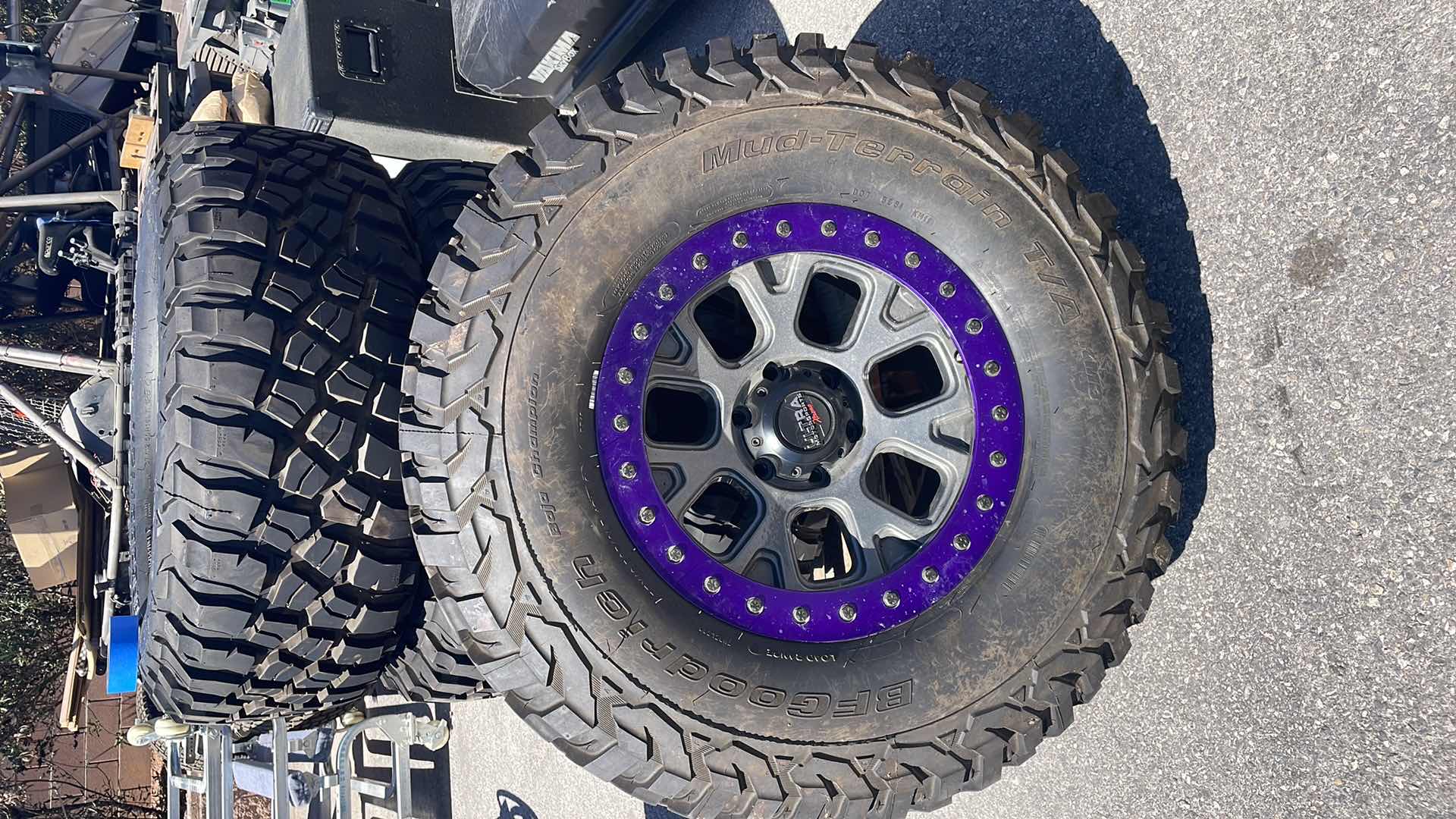 Photo 1 of BFGOODRICH BAJA CHAMPION MUD TERRAIN T/A 37x12.50R18LT MOUNTED AND BALANCED ON ULTRA EXTREME X109 18x9 6 LUG RIMS SET OF 4