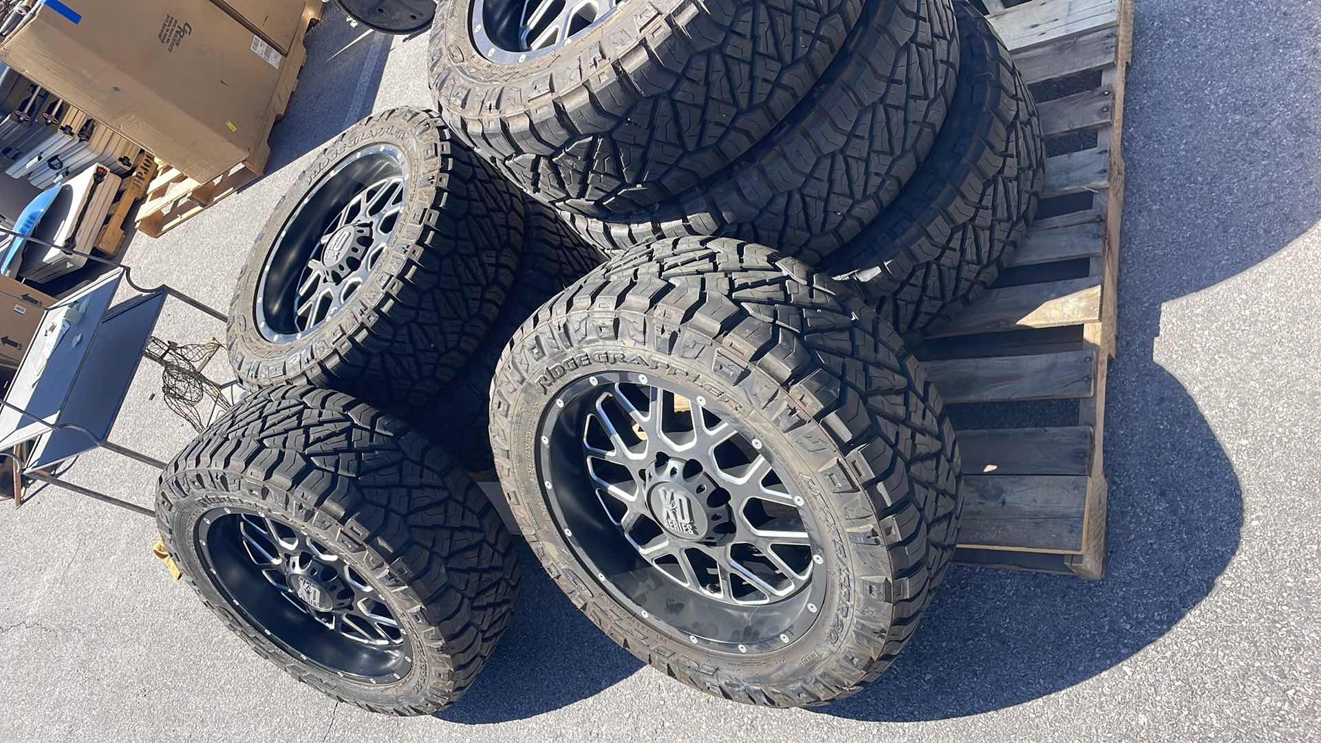 Photo 1 of NITTO RIDGE GRAPPLER LT275/55R20 MOUNTED AND BALANCED ON XD SERIES 20x9 8 LUG RIMS