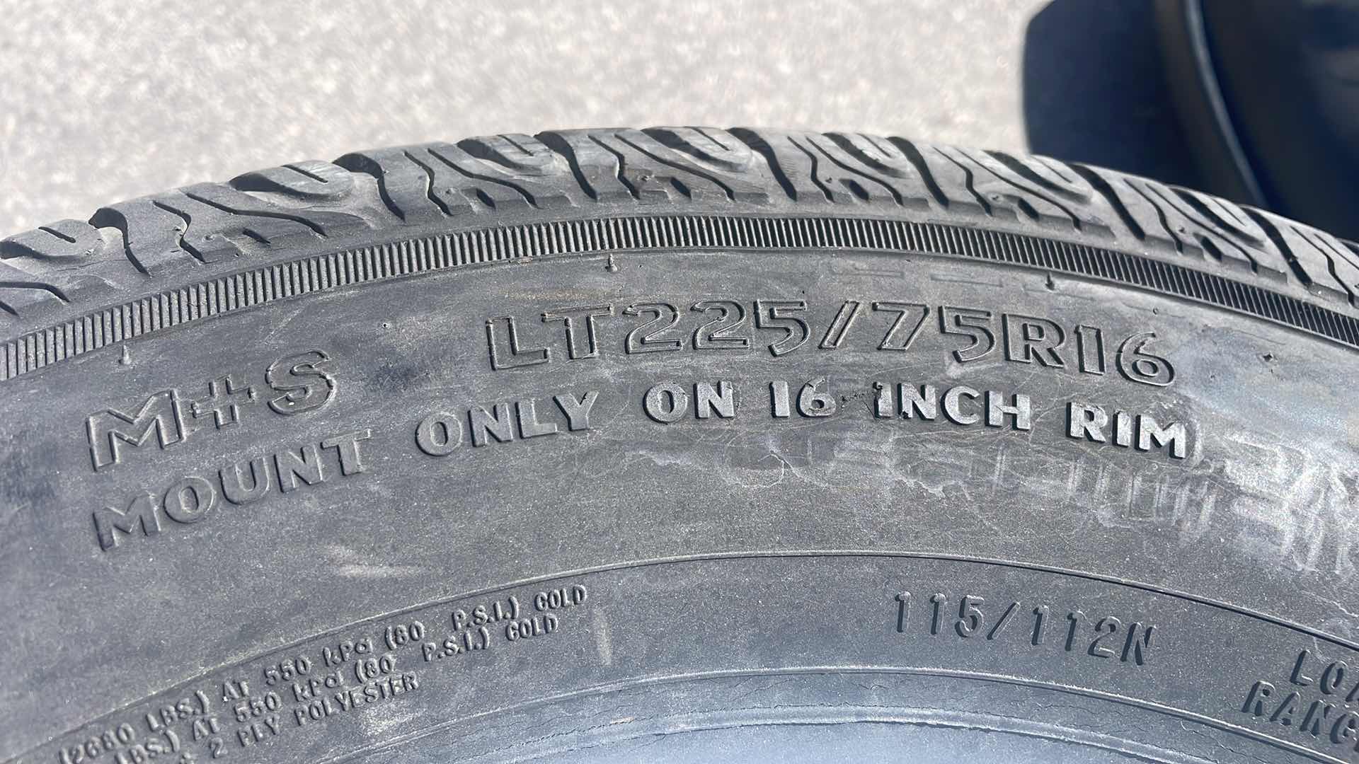 Photo 1 of HERCULES TRAILER TIRES LT 225/75R16 ON 6 LUG TRAILER RIMS