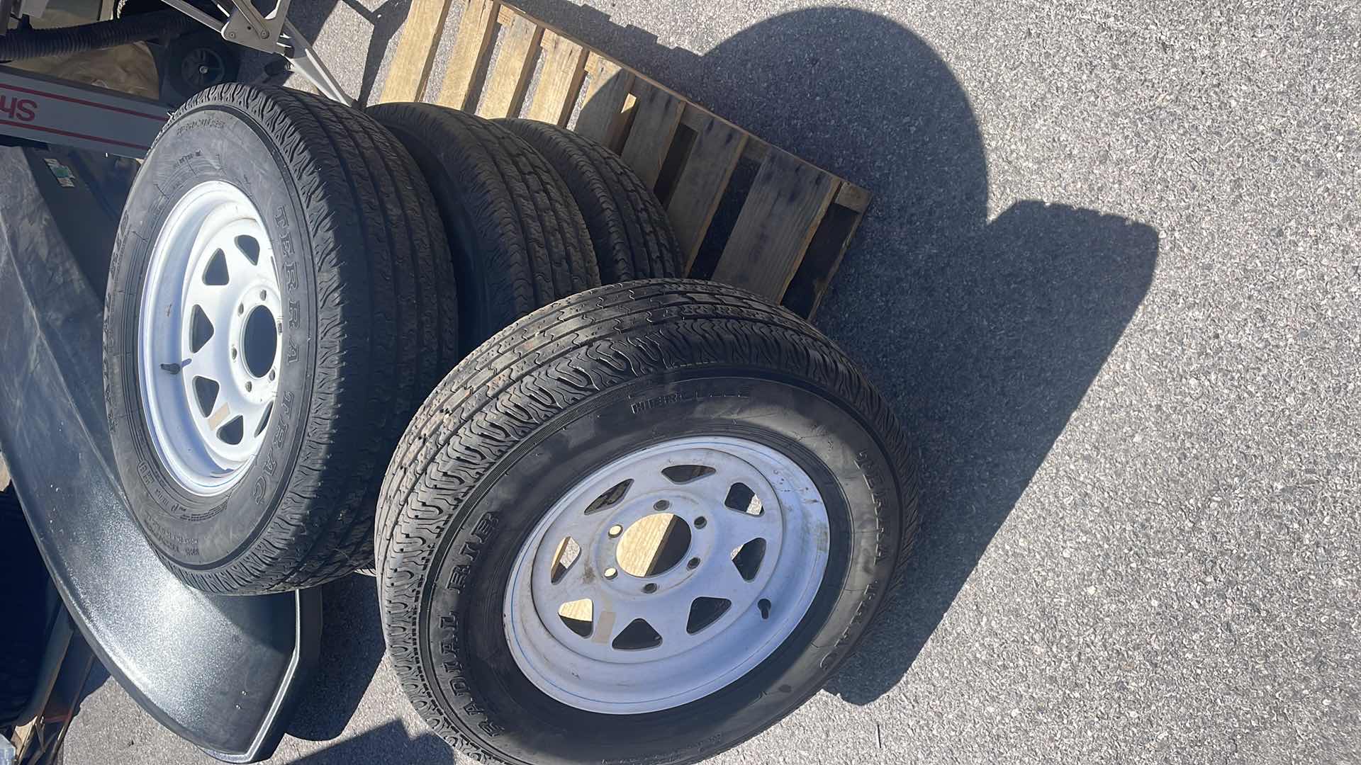 Photo 1 of HERCULES TRAILER TIRES LT 225/75R16 ON 6 LUG TRAILER RIMS