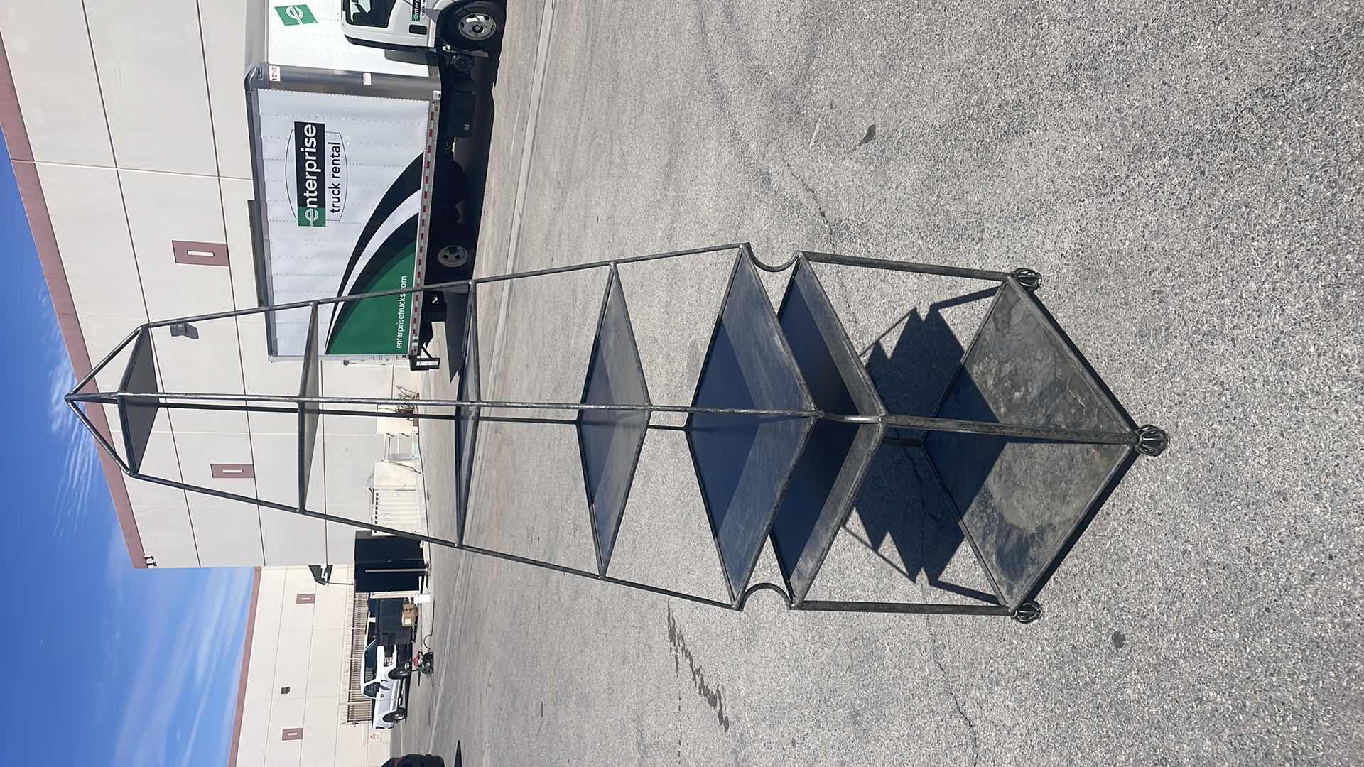 Photo 1 of METAL PYRAMID DECORATIVE SHELVING UNIT 6 SHELVES 22” x 22” H78”