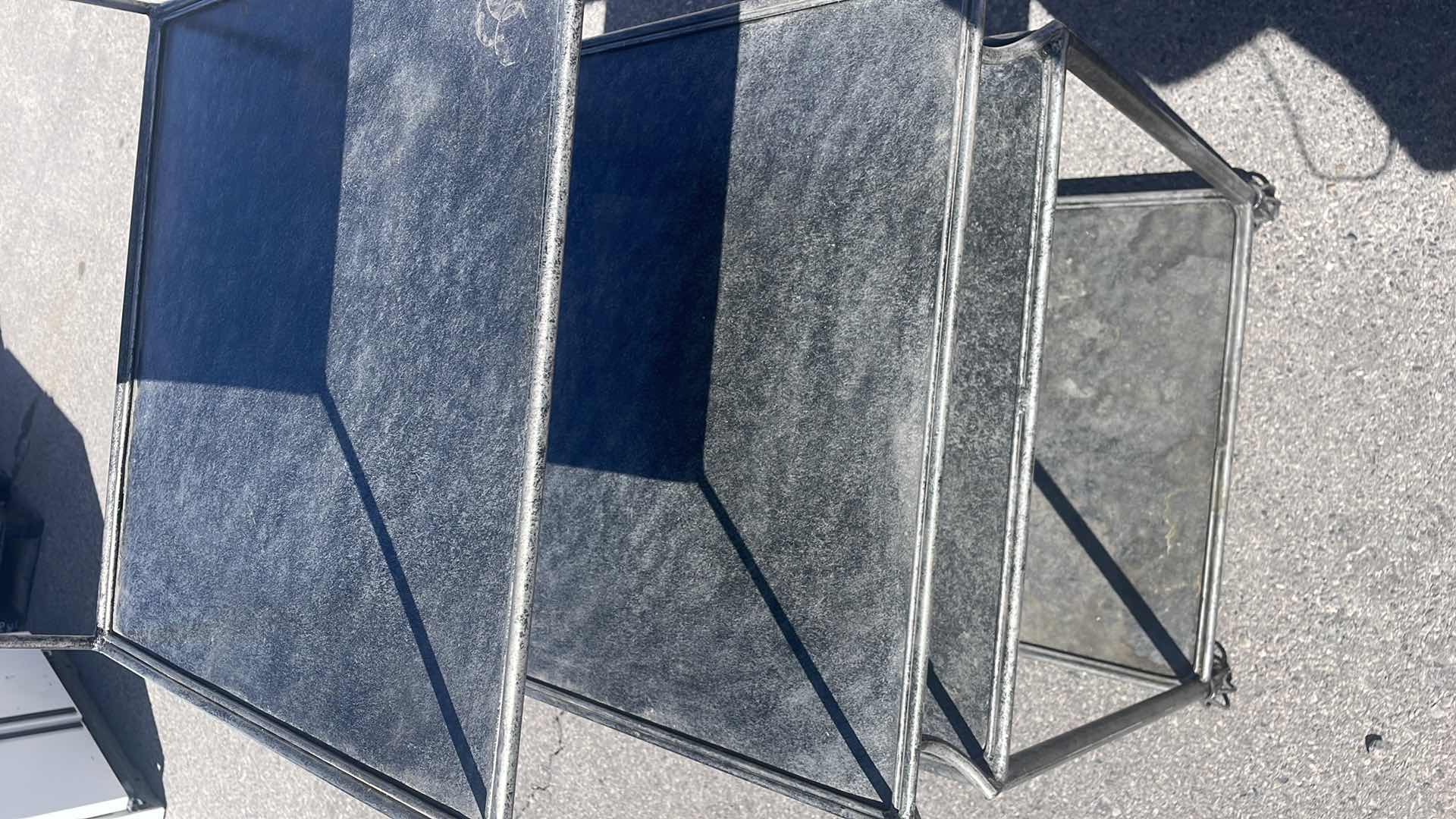 Photo 1 of METAL PYRAMID DECORATIVE SHELVING UNIT 6 SHELVES 22” x 22” H78”