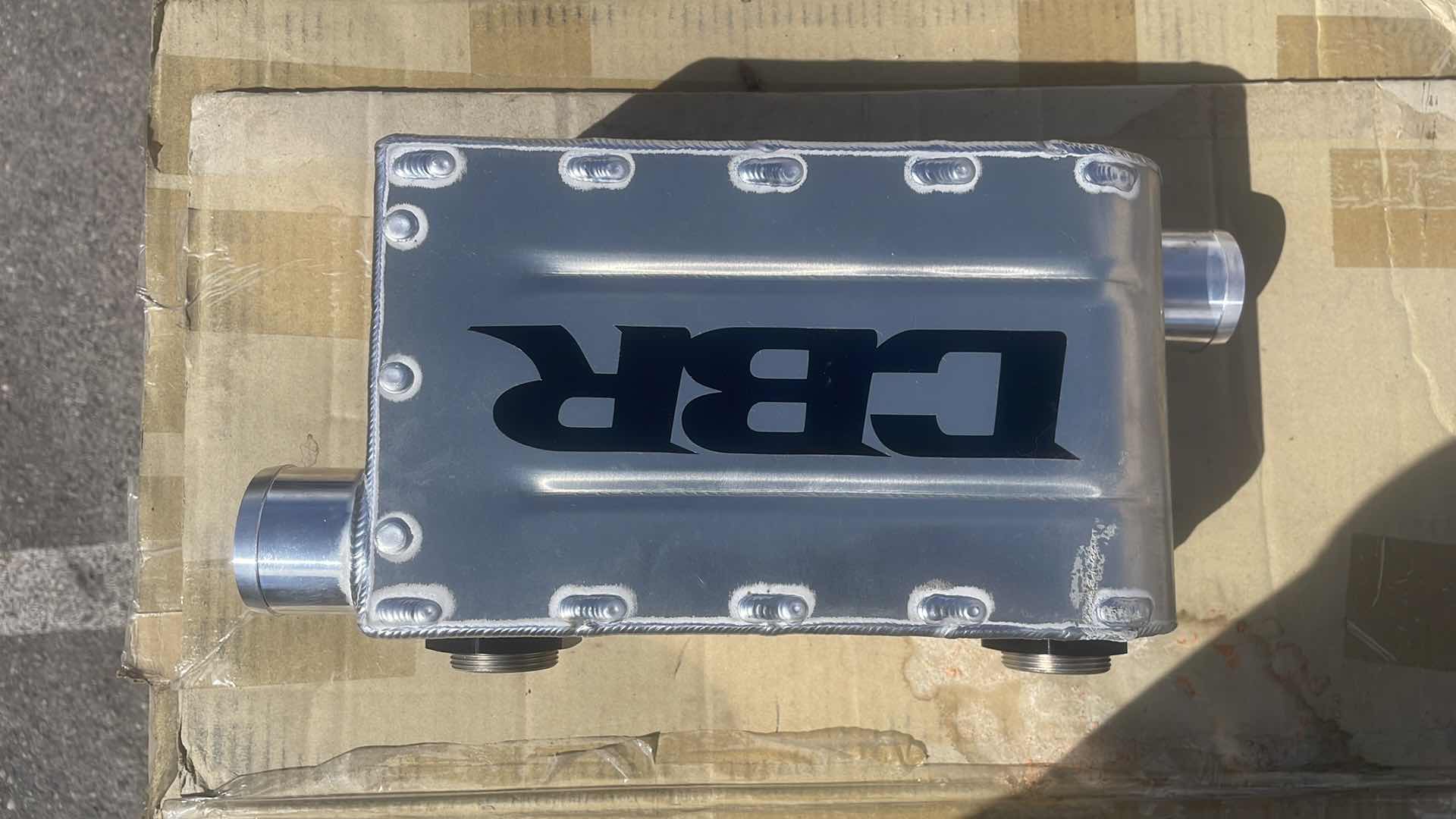 Photo 1 of CBR 22 PLATE STAINLESS OIL COOLER HEAT EXCHANGER 1-1/2" RADIATOR IN/OUT AN -12 ORB OIL COOLER IN/OUT