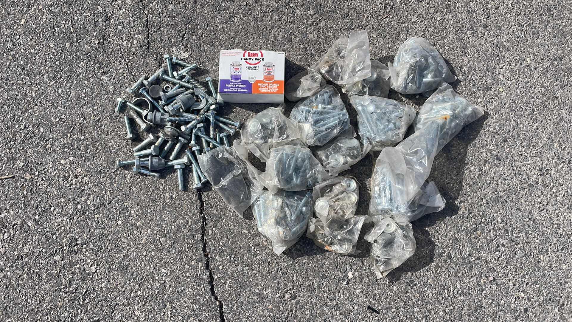 Photo 1 of HARDWARD AND PVC GLUE SEE PICTURES