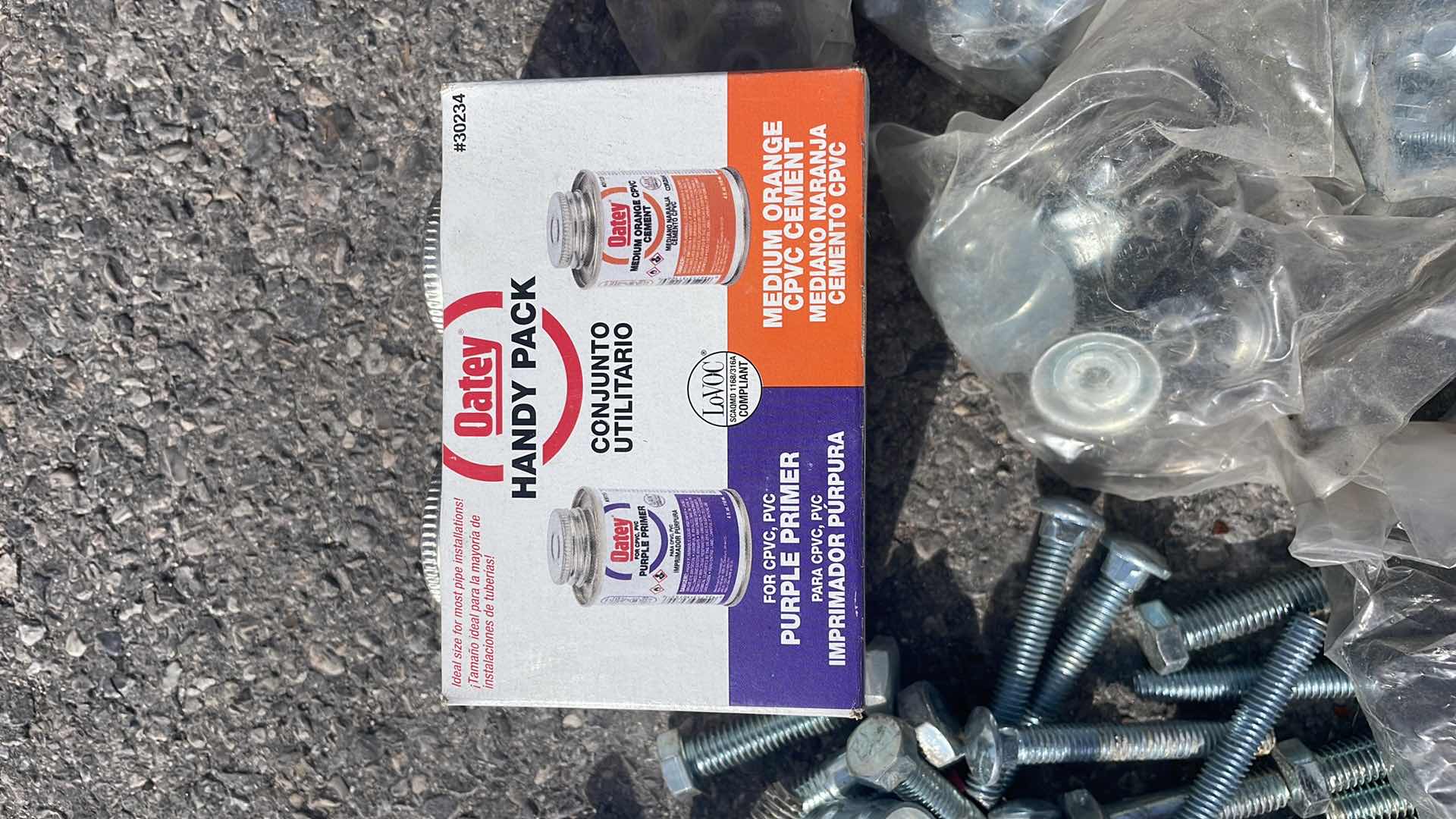 Photo 3 of HARDWARD AND PVC GLUE SEE PICTURES