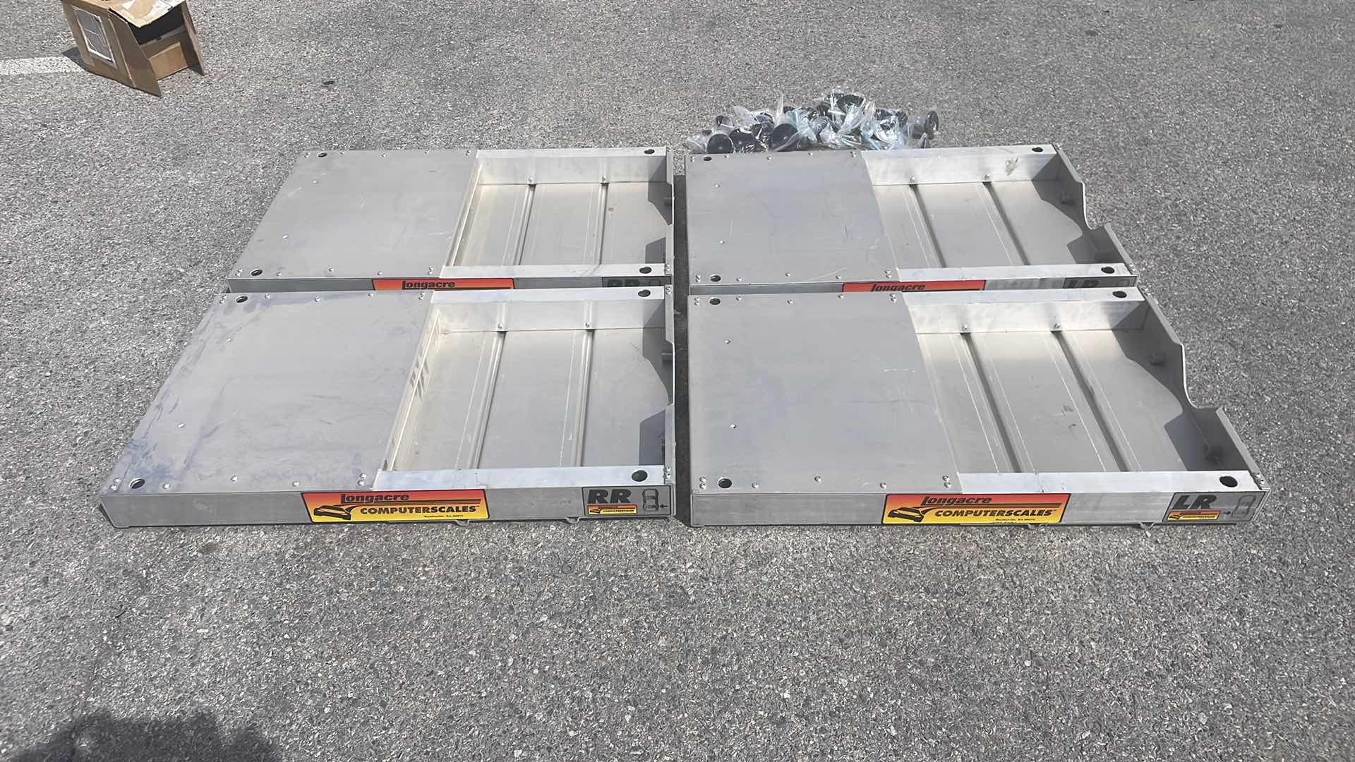Photo 1 of LONGACRE BILLET SCALE PAD ROLL-OFF LEVELERS X 4 WITH ALL ADJUSTABLE FOOT PEGS