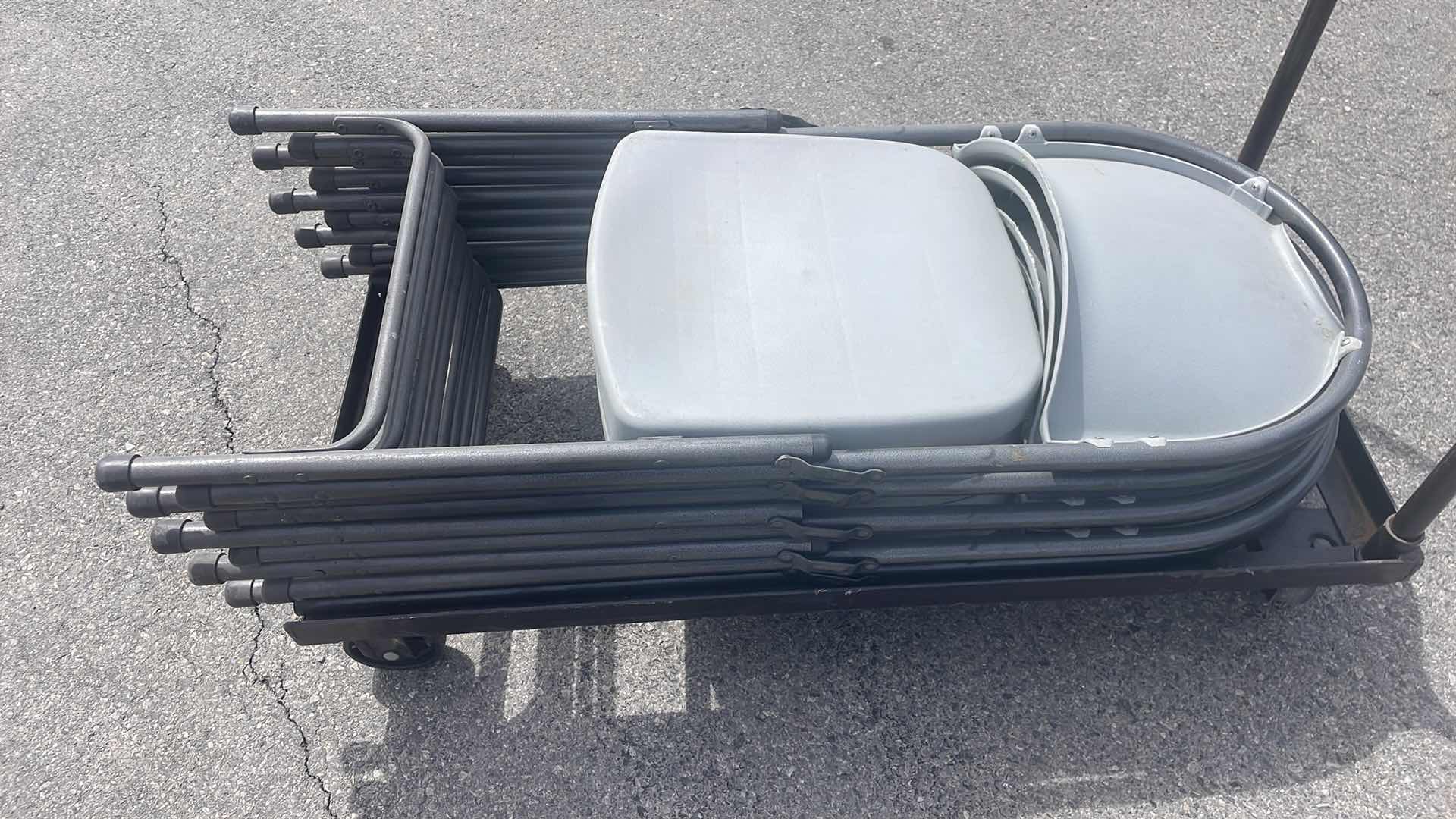 Photo 1 of PORTABLE FOLDING CHAIRS WITH CART 5 CHAIRS