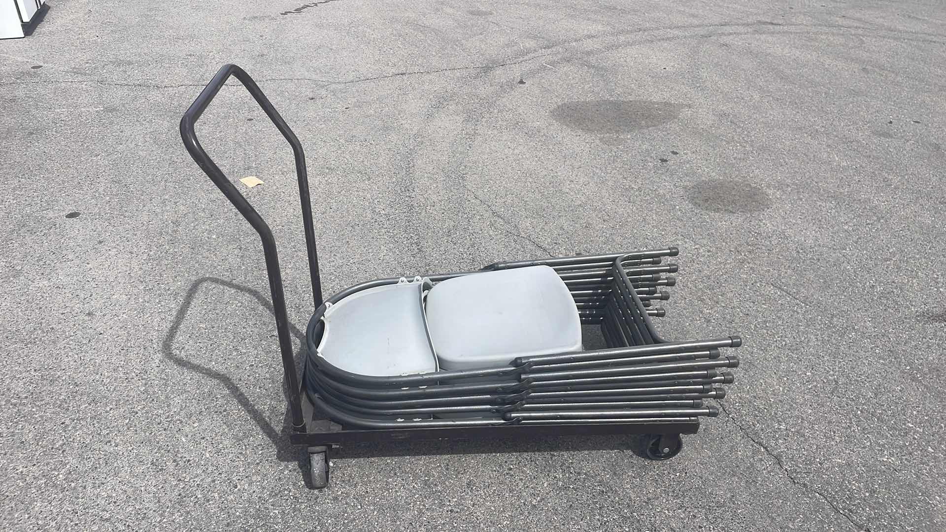 Photo 1 of PORTABLE FOLDING CHAIRS WITH CART 5 CHAIRS