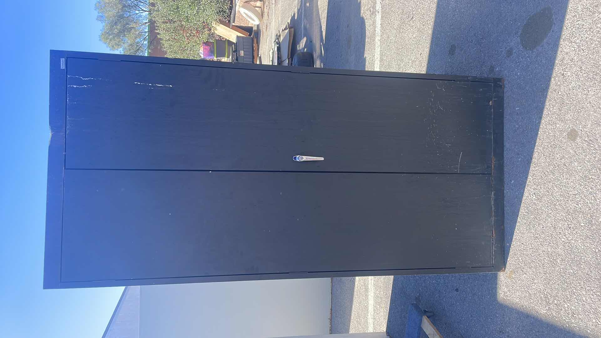Photo 1 of SANDUSKY LOCKING METAL CABINET WITHOUT KEYS 36” x 24” x 78” 3 SHELVES