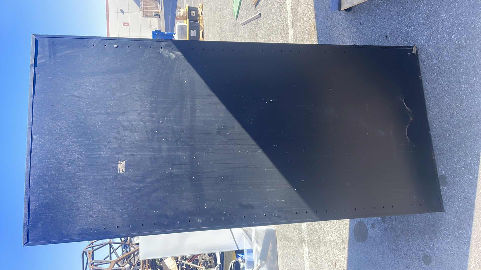 Photo 1 of SANDUSKY LOCKING METAL CABINET WITHOUT KEYS 36” x 24” x 78” 3 SHELVES