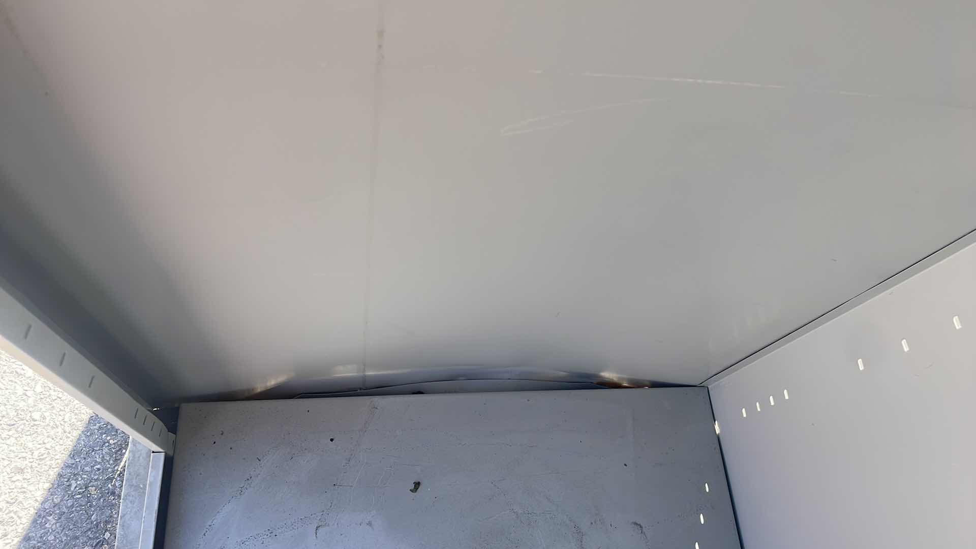 Photo 1 of SANDUSKY LOCKING METAL CABINET WITHOUT KEYS 36” x 24” x 78” 4 SHELVES