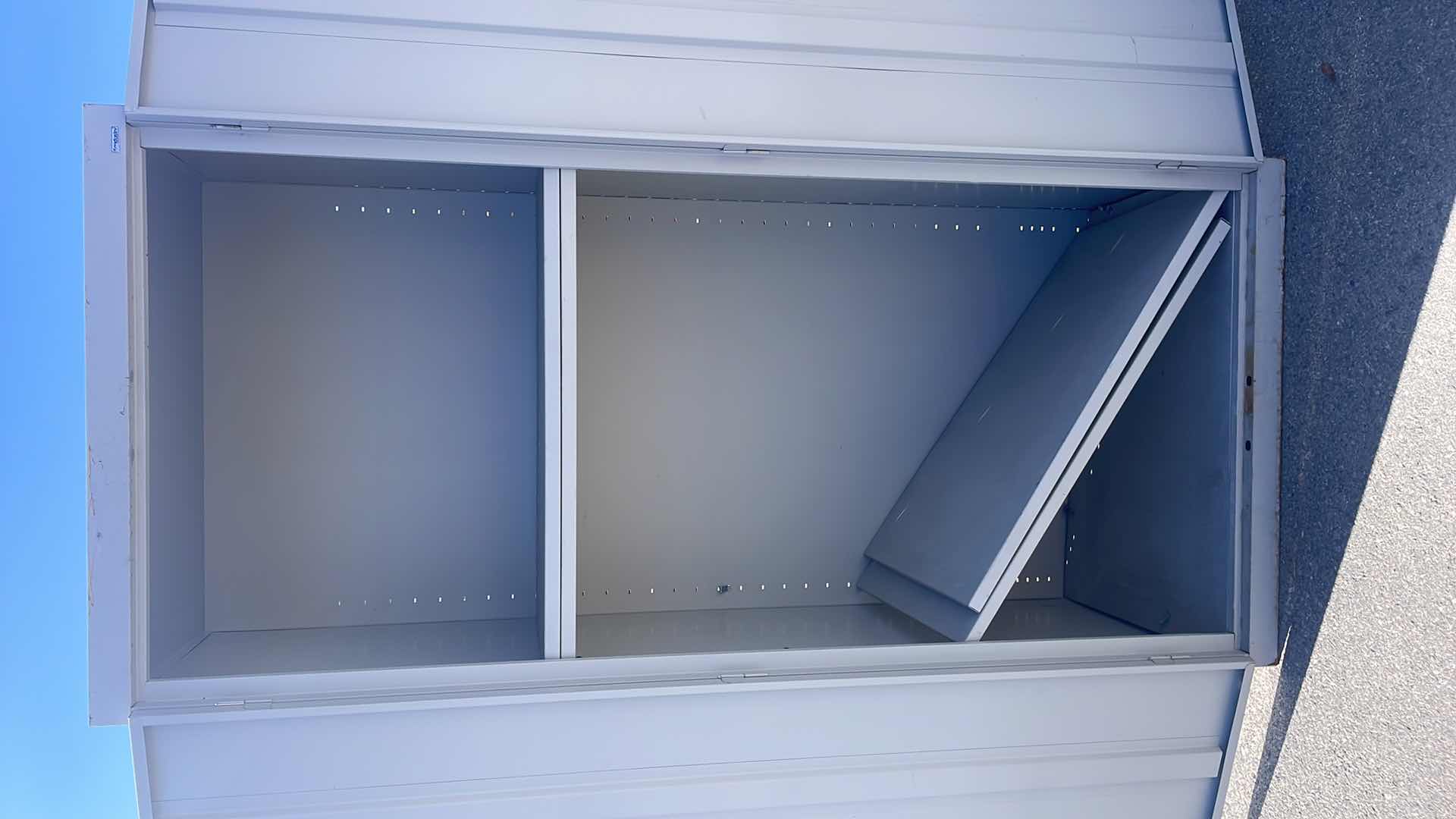 View 2 of SANDUSKY LOCKING METAL CABINET WITHOUT KEYS 36” x 24” x 78” 4 SHELVES