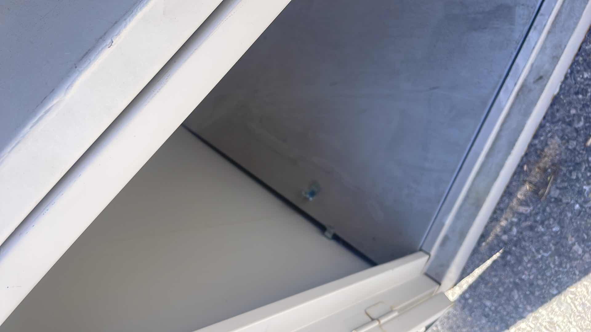 View 3 of SANDUSKY LOCKING METAL CABINET WITHOUT KEYS 36” x 24” x 78” 4 SHELVES