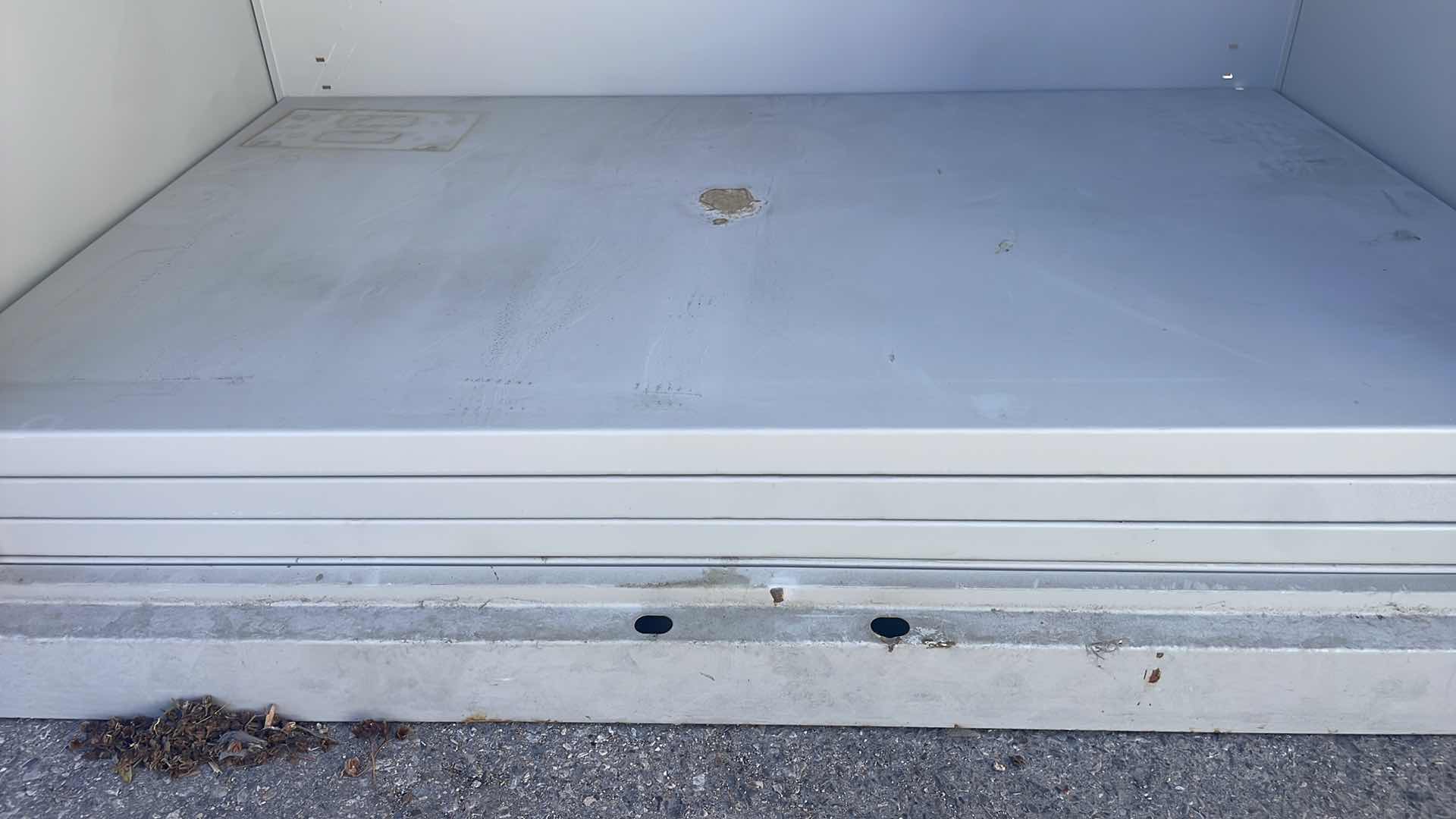 Photo 1 of SANDUSKY LOCKING METAL CABINET WITHOUT KEYS 36” x 24” x 78” 3 SHELVES