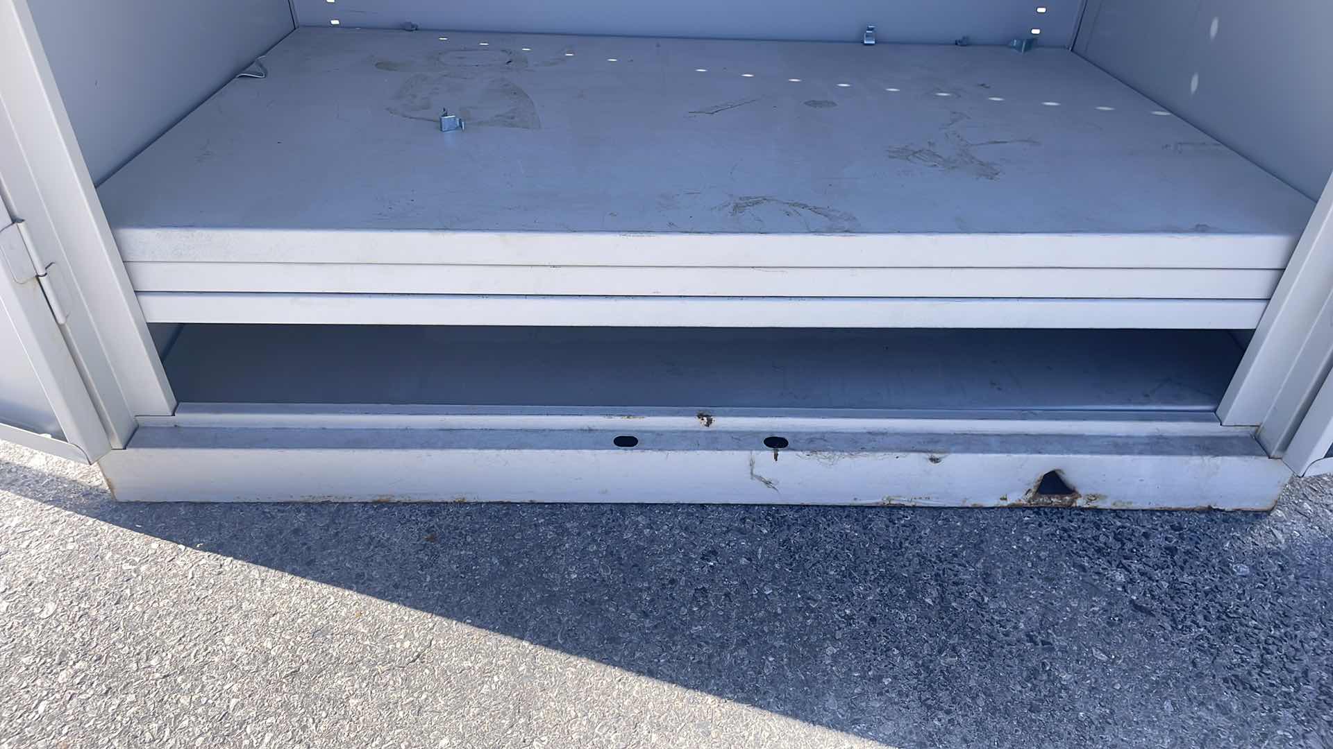 View 4 of SANDUSKY LOCKING METAL CABINET WITHOUT KEYS 36” x 24” x 78” 3 SHELVES