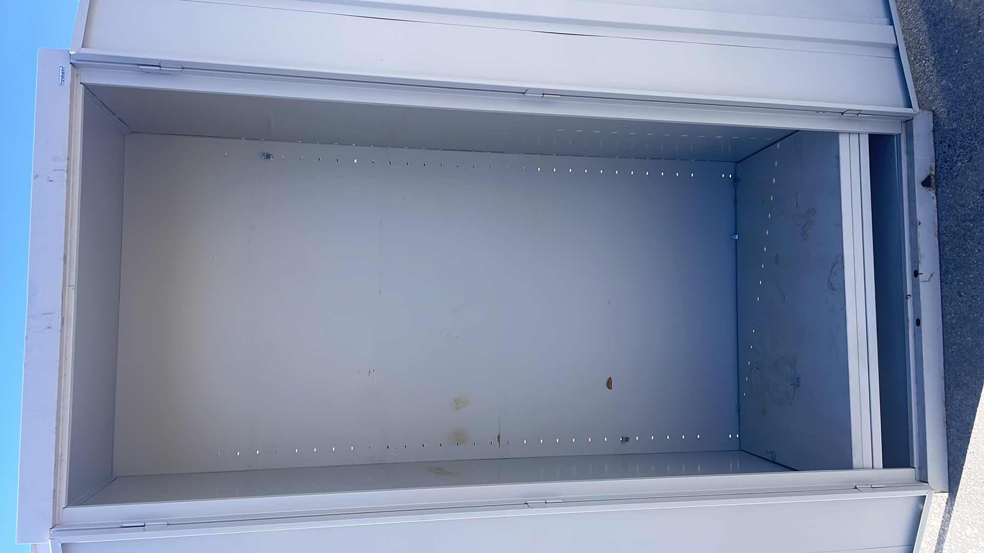 View 3 of SANDUSKY LOCKING METAL CABINET WITHOUT KEYS 36” x 24” x 78” 3 SHELVES