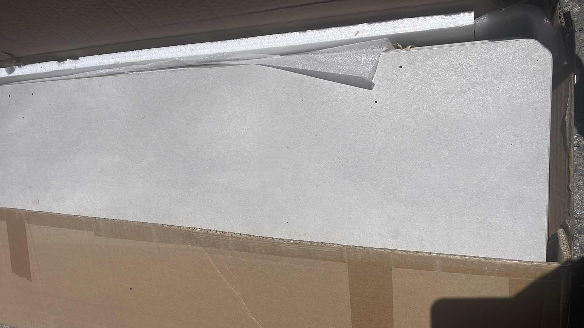 Photo 1 of JUBAO BAR CART 3 SHELVES WITH 8 WINE RACKS & 4 ROWS OF GLASS HOLDERS, LIGHT GREY SHELVES