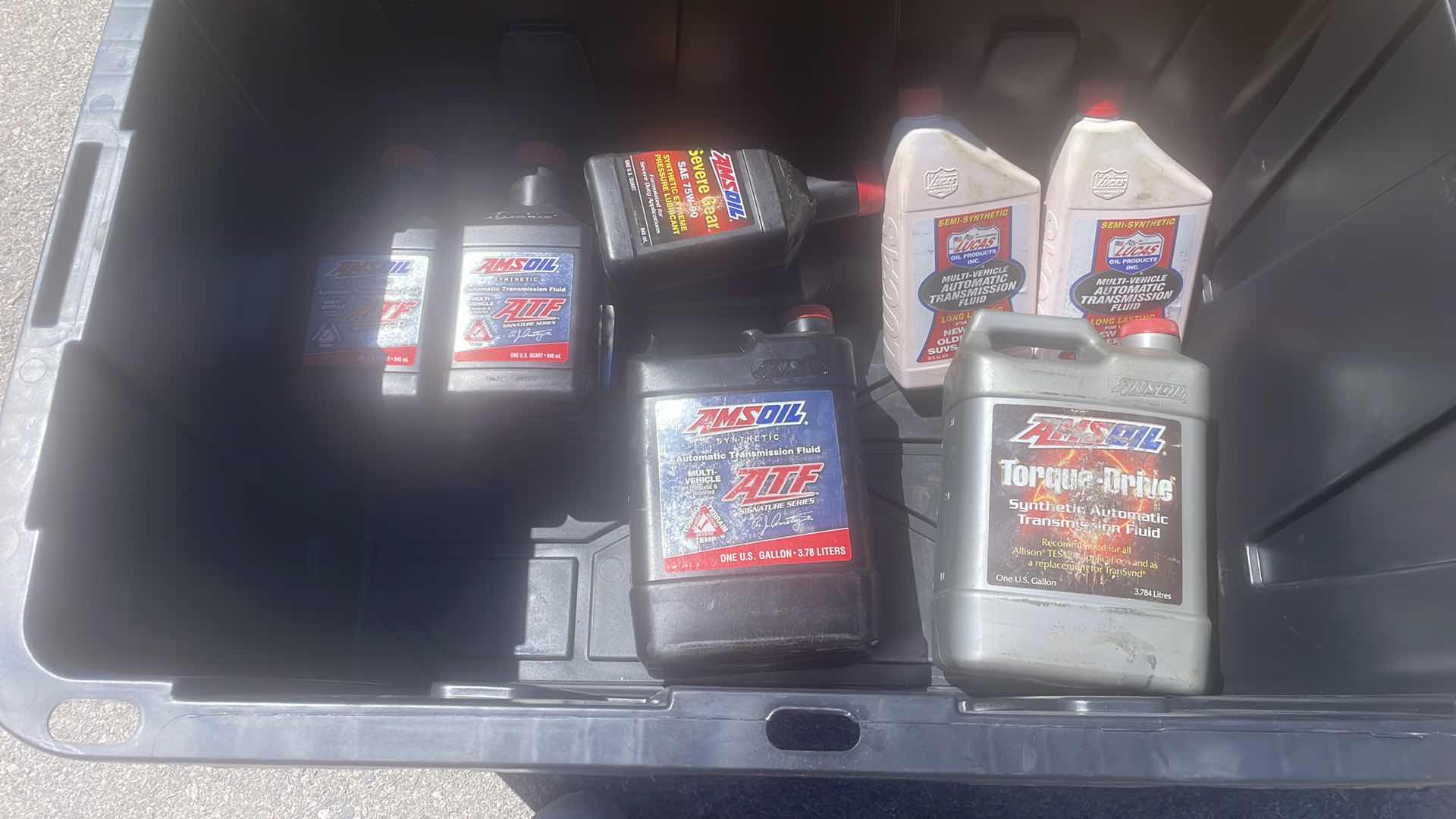 Photo 1 of ATF AND SEVERE GEAR OIL IN TOTE