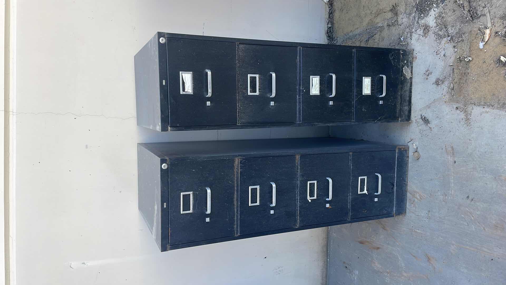 View 1 of FILE CABINET 4 DRAWER NO KEYS 15” x 25” x 52” (2)