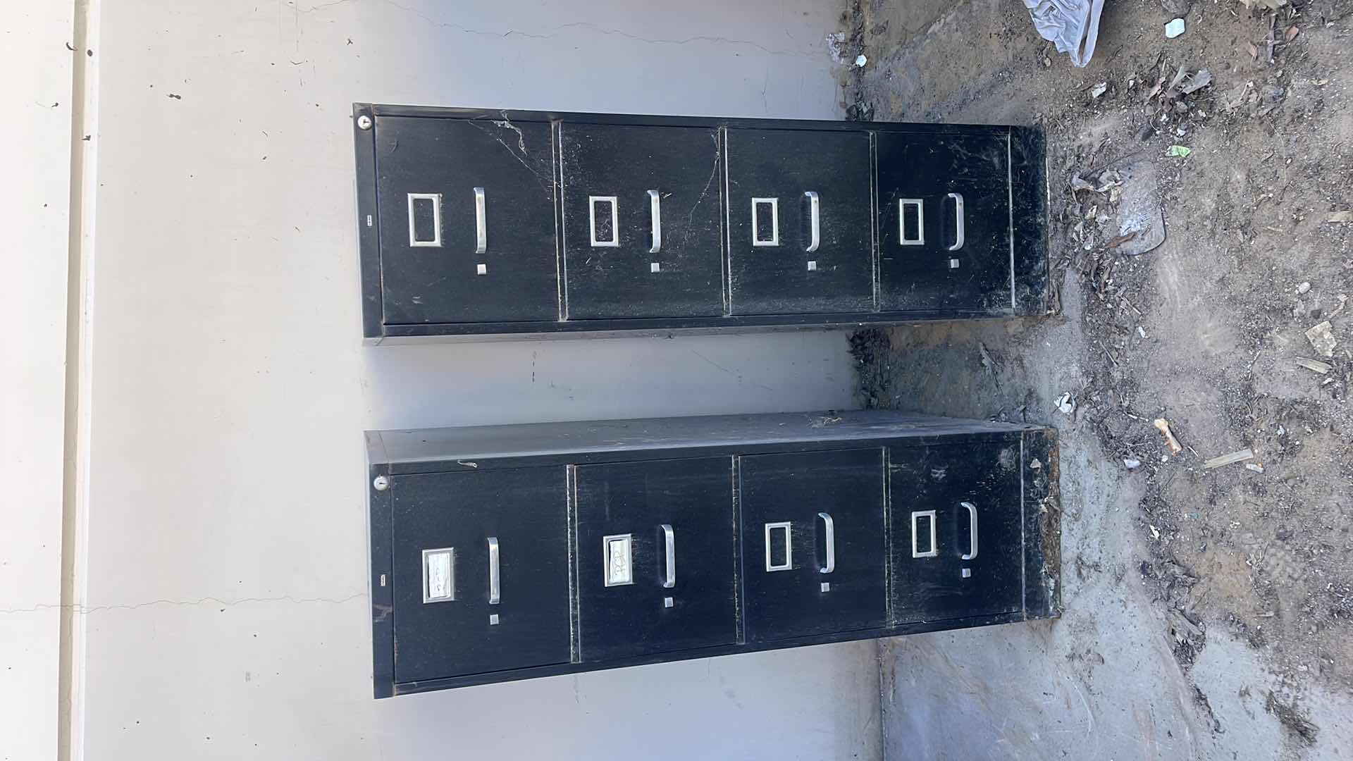 View 1 of FILE CABINET 4 DRAWER NO KEYS 15” x 25” x 52” (2)