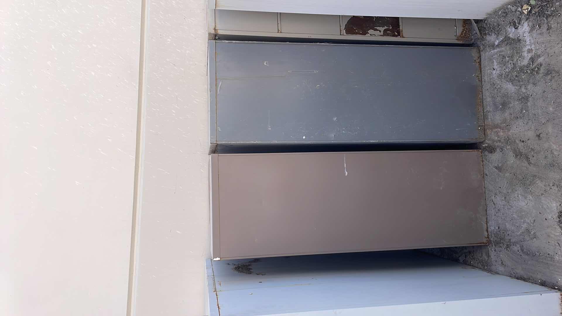 View 2 of FILE CABINET 4 DRAWER NO KEYS 15” x 25” x 52” (2)