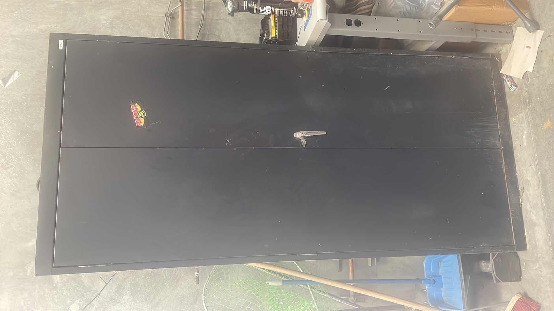View 1 of SANDUSKY LOCKING METAL CABINET WITHOUT KEYS 36” x 24” x 78” 4 SHELVES