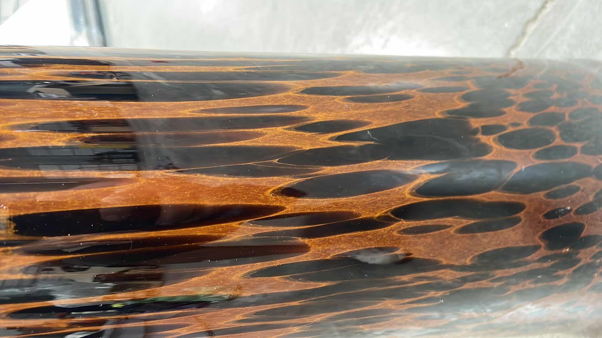 Photo 1 of TORTOISESHELL VASE/HOME DECOR 12” DIAMETER AT BASE 47-1/2” TALL TOP PIECE HAS CRACK