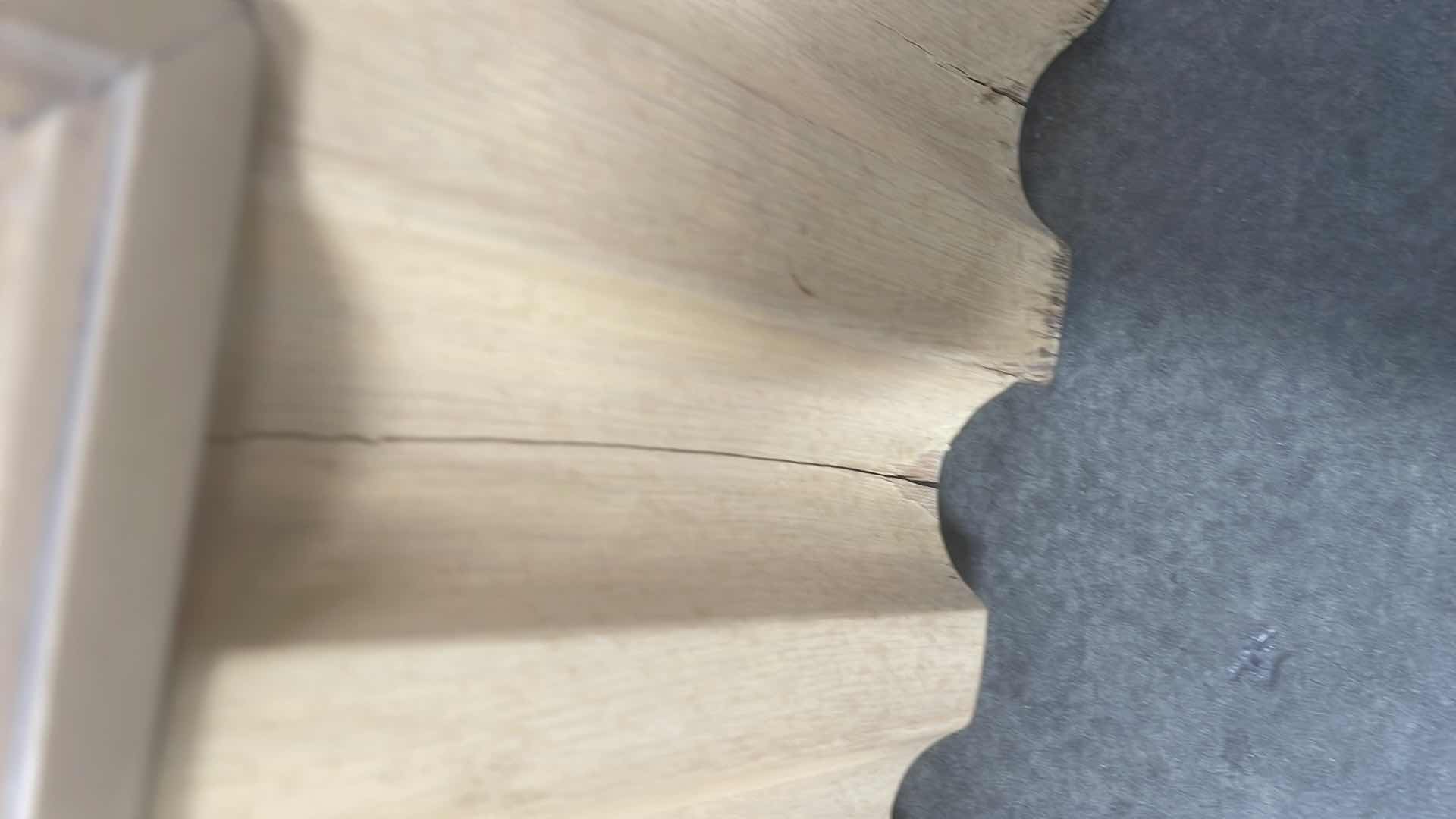 Photo 1 of 1980S MONUMENTAL POSTMODERN WOOD FRAMED WALL MIRROR 44.5?W × 57.5?H