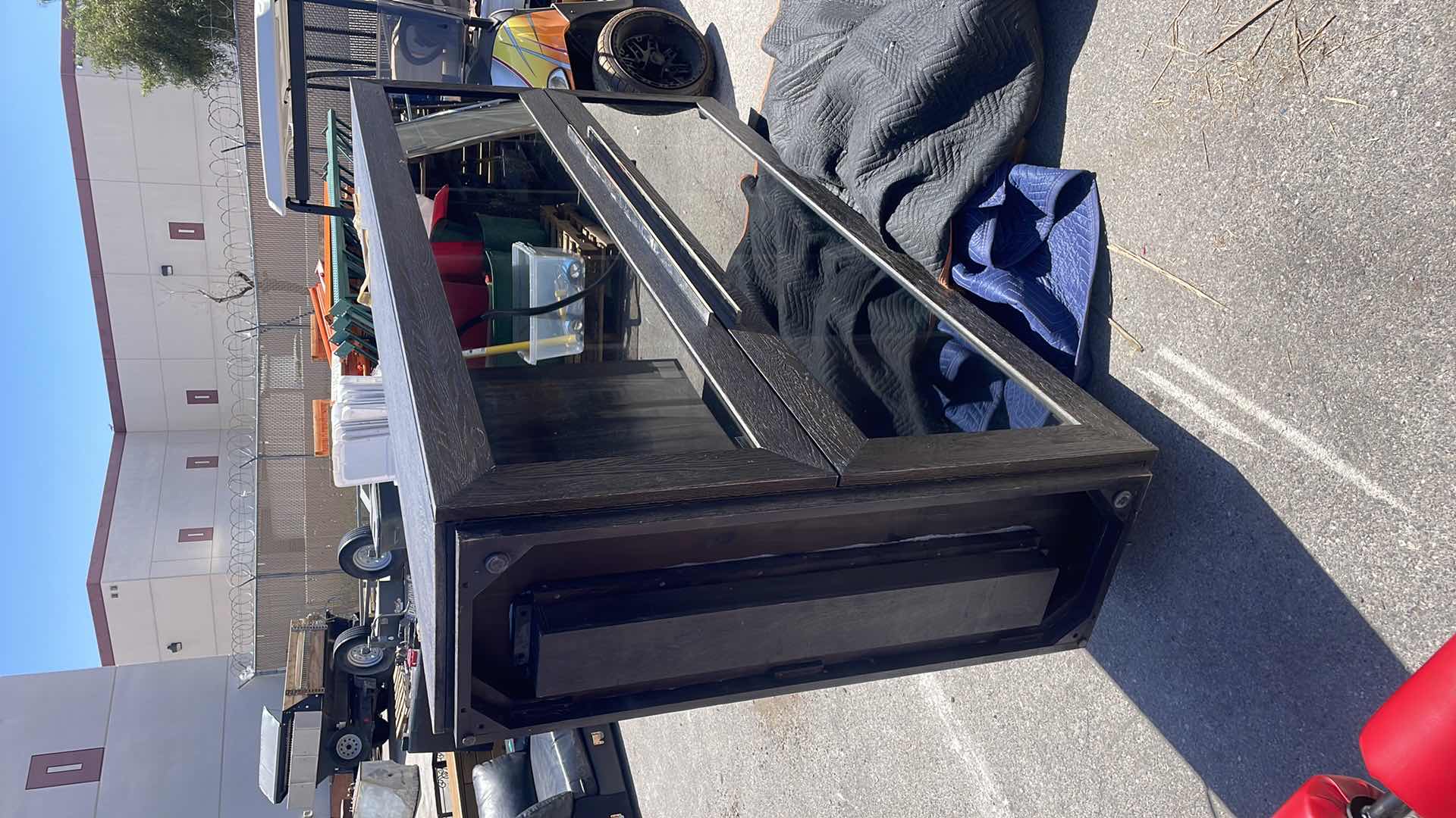 Photo 1 of MACHINTO CLOSED GLASS CABINET 52” x 18” H103” SAFETY TEMPERED GLASS