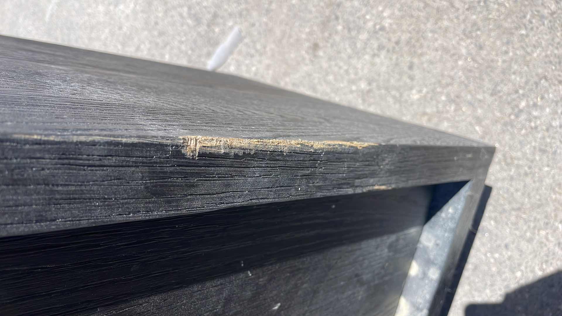 Photo 1 of BEZIER WOOD SIDEBOARD GLASS TOP80” x 18” x 32”