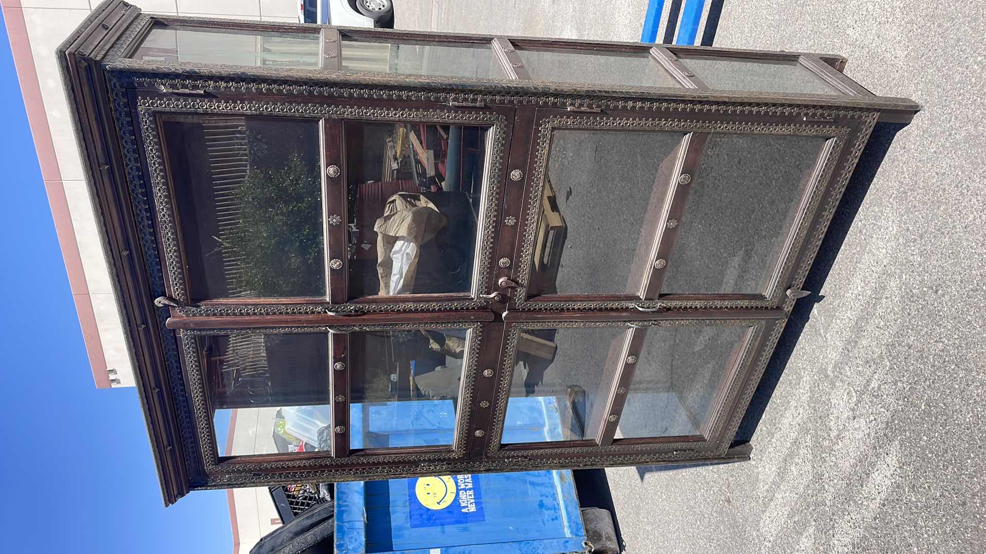 Photo 1 of ANTIQUE DISPLAY CABINET 53” x 15” x 77”