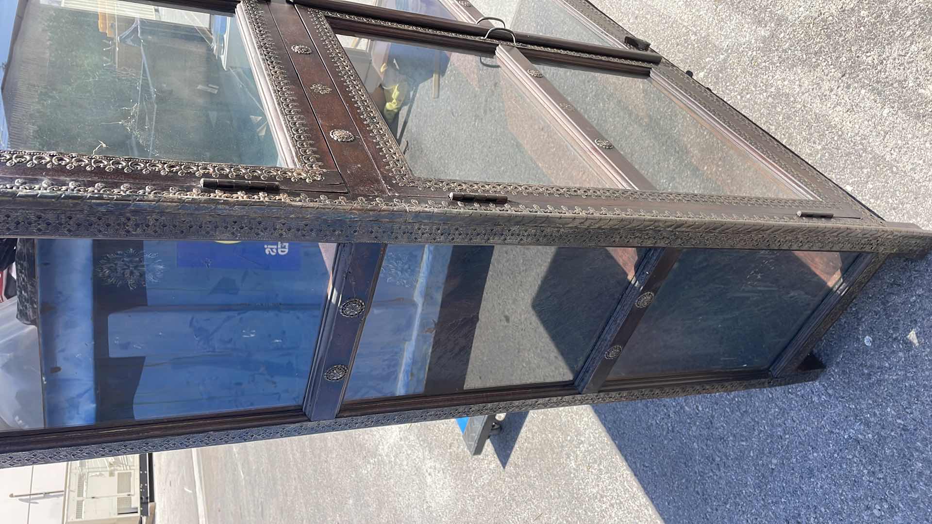 Photo 1 of ANTIQUE DISPLAY CABINET 53” x 15” x 77”
