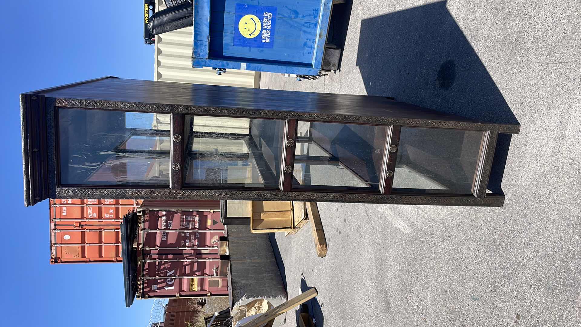 Photo 1 of ANTIQUE DISPLAY CABINET 53” x 15” x 77”