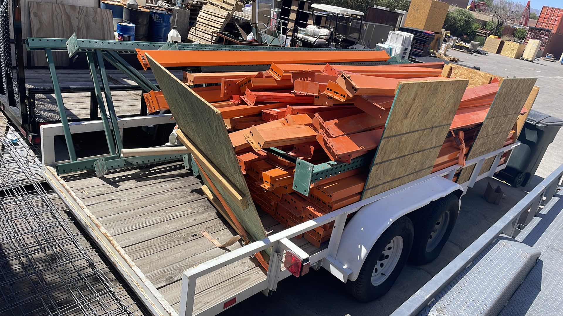 Photo 1 of All PALLET RACKING AND ARMS ON TRAILER TRAILER NOT INCLUDED