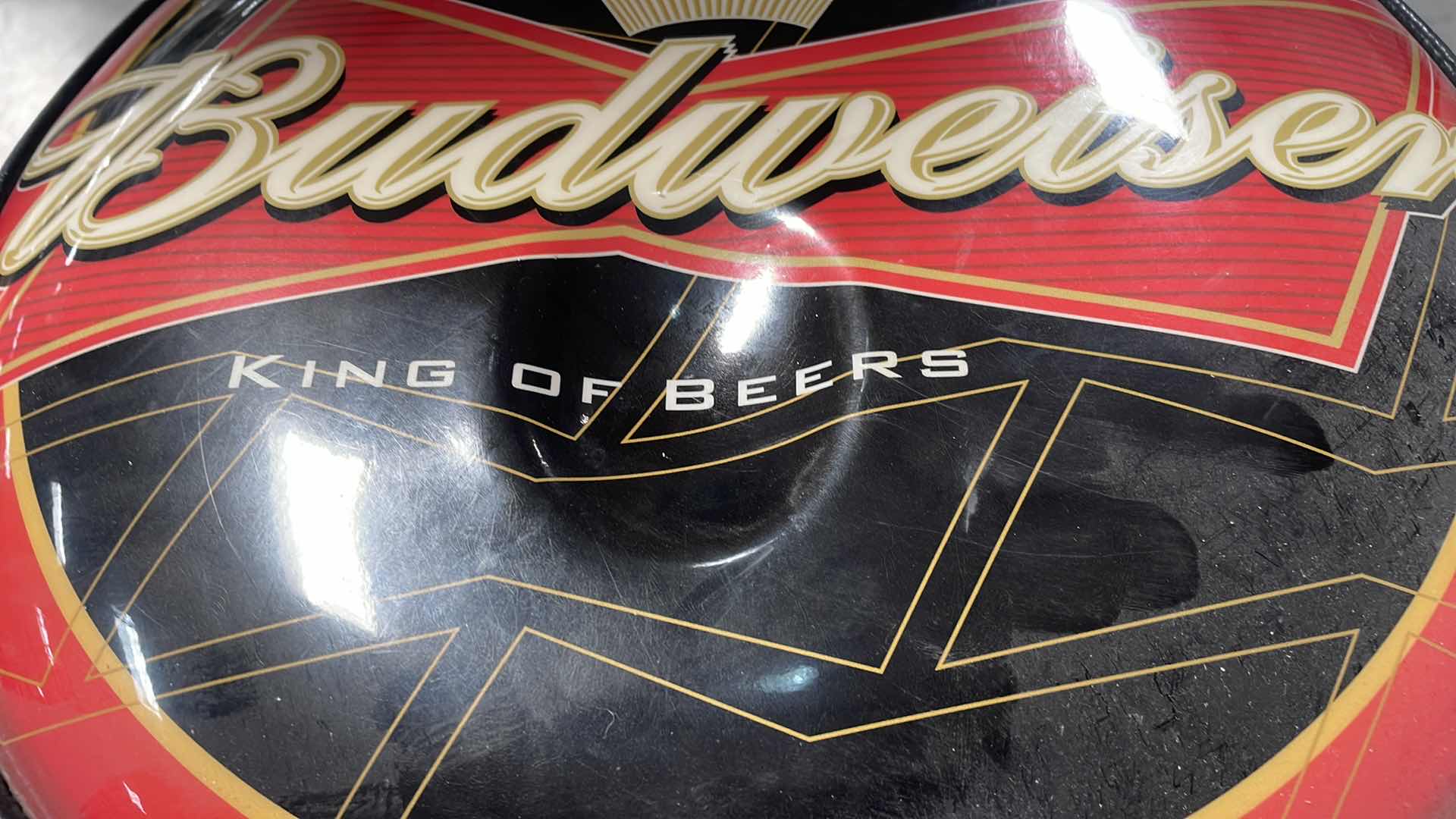 Photo 1 of BUDWEISER BAR TABLE 27” AND 3 BAR STOOLS