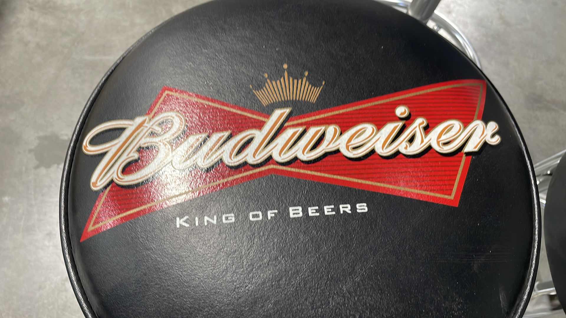 Photo 1 of BUDWEISER BAR TABLE 27” AND 3 BAR STOOLS