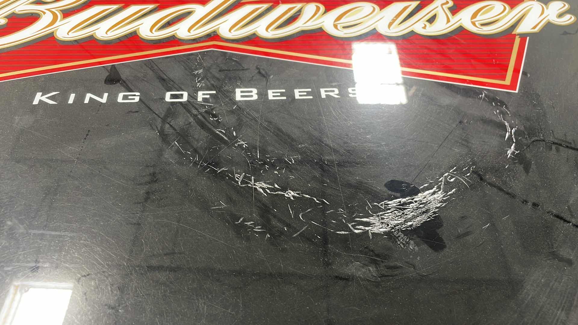 Photo 1 of BUDWEISER BAR TABLE 27” AND 3 BAR STOOLS