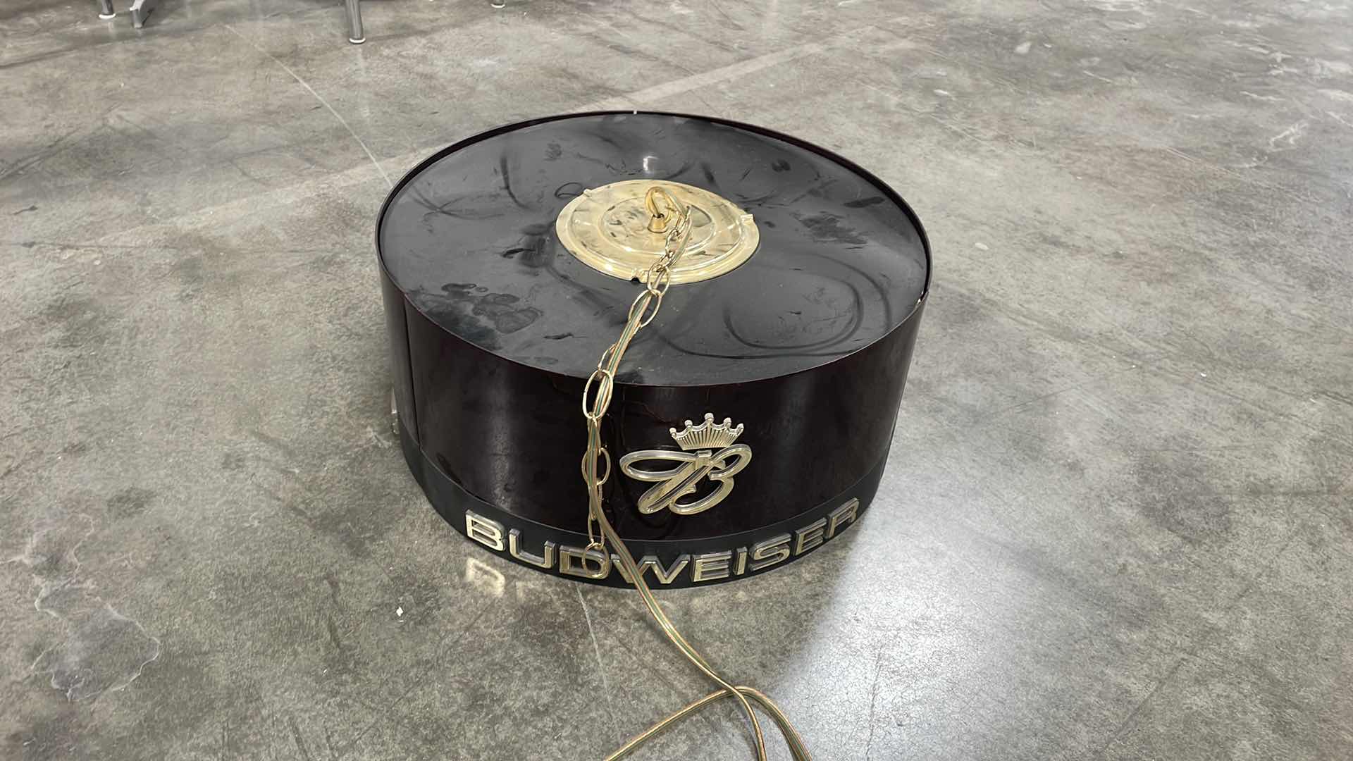 Photo 1 of BUDWEISER HANGING LIGHT 20” DIAMETER 9”HIGH