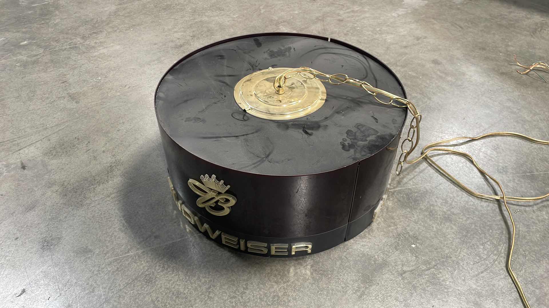 Photo 1 of BUDWEISER HANGING LIGHT 20” DIAMETER 9”HIGH