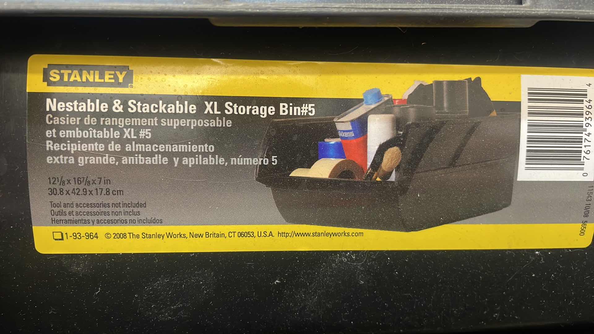 Photo 1 of STANLEY NESTABLE & STACKABLE XL STORAGE BIN#5 12?” X 16?” X 7” (5)