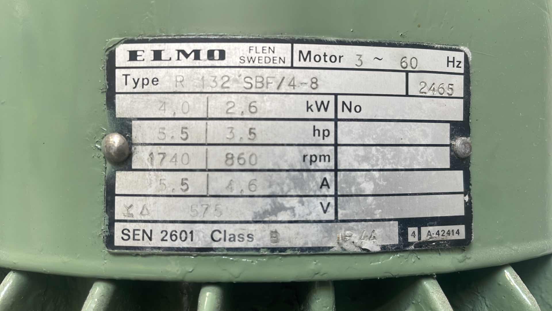 Photo 14 of SOLBERGA SE 1340 3.5HP DRILL PRESS 
3 PHASE MOTOR