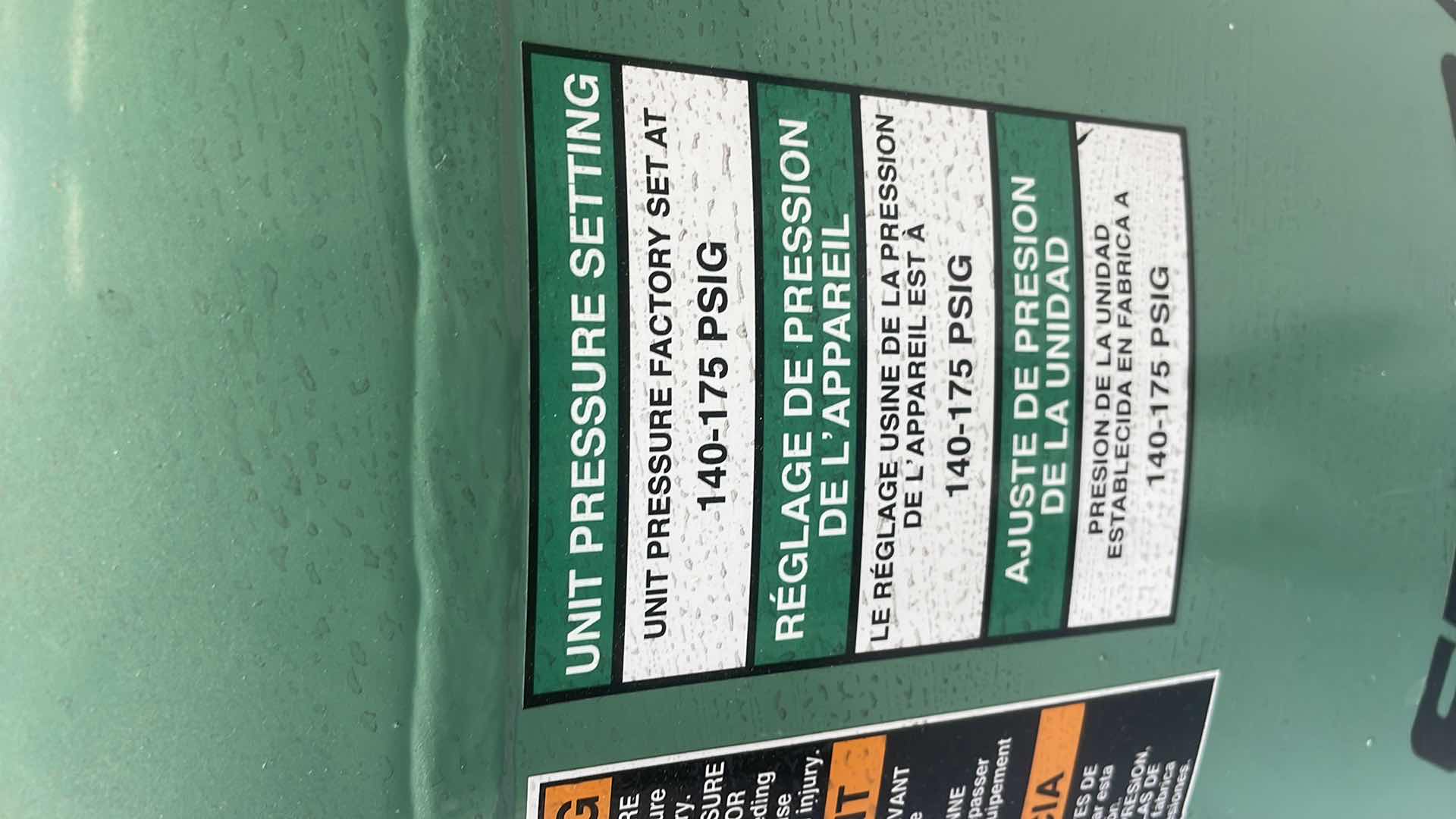 Photo 1 of SPEEDAIRE MODEL 1WD55 3 PHASE VERTICAL TANK MOUNTED AIR COMPRESSOR 5HP 80 GALLON CAP. 175 PSI  30A