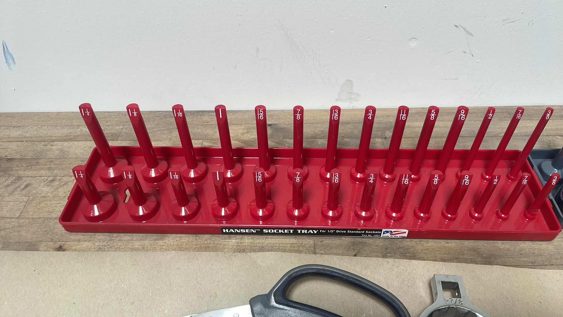 Photo 1 of HANSEN 1/2” SOCKET TRAYS, METRIC SOCKETS, 24 OZ BALL PIEN HAMMER
