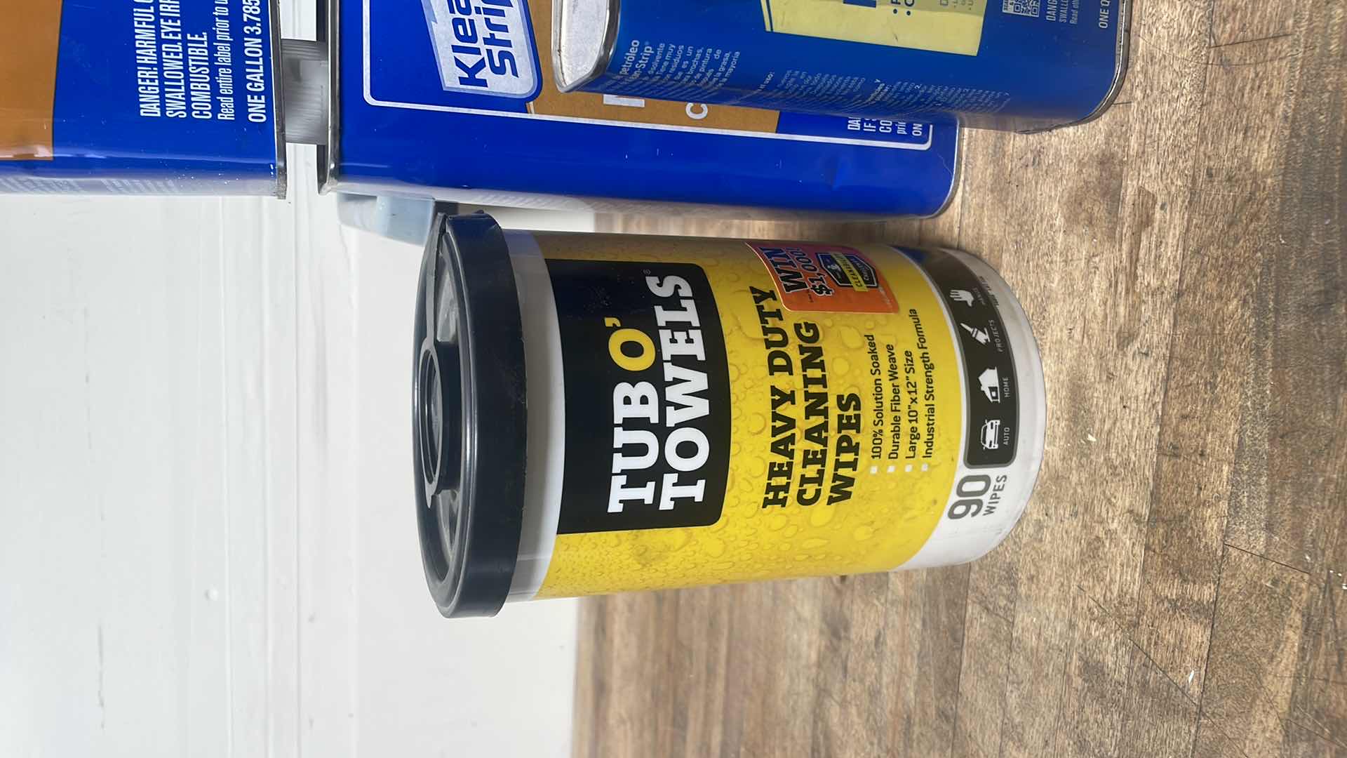 Photo 3 of MISC FLUIDS IN A GRAY PLASTIC CONTAINER SUSPENSION FLUID ABOUT 1/3 FULL